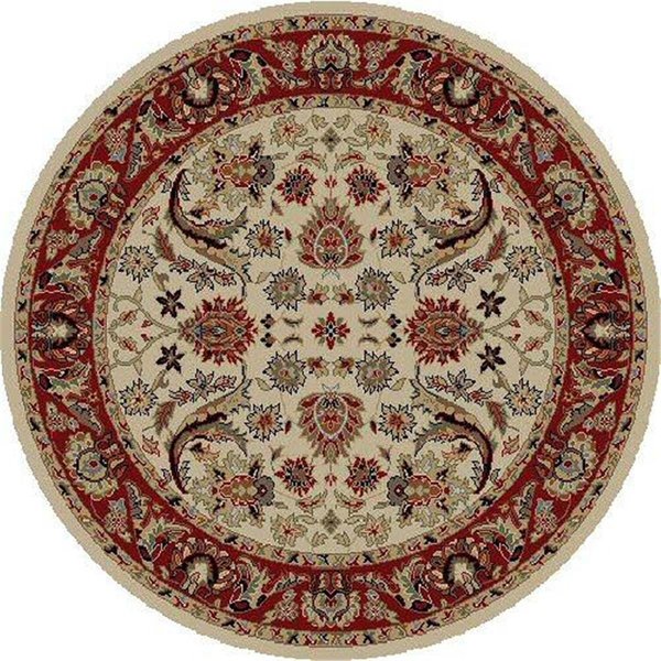 Concord Global 5 ft. 3 in. Ankara Sultanabad - Round, Ivory 62020